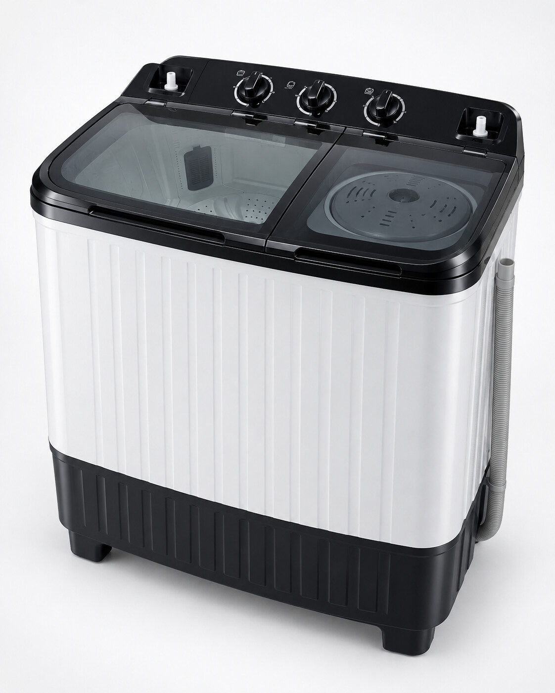 Aqua 9.0 kg Semi-Automatic Washing Machine — Glass