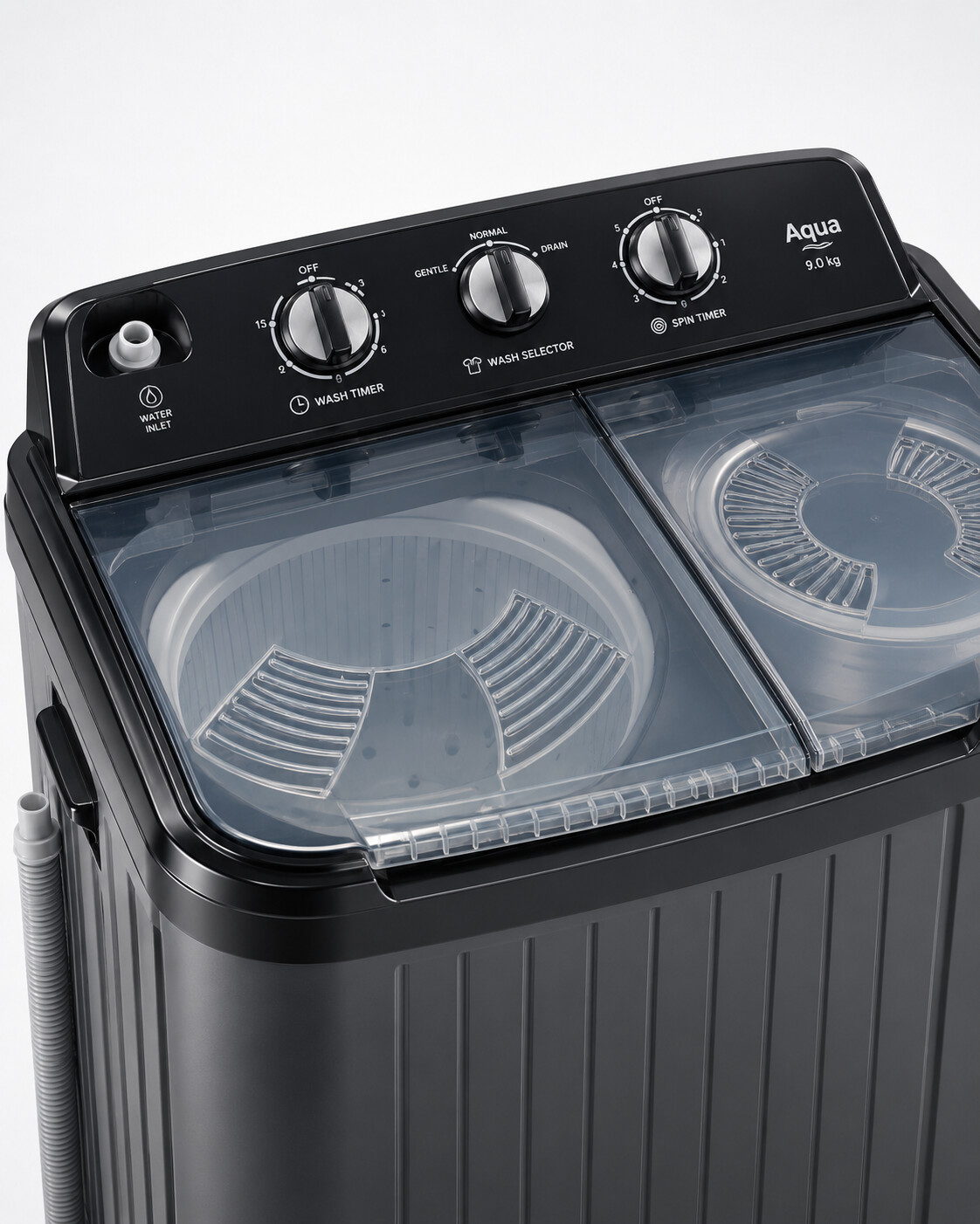Aqua 9.0 kg Semi-Automatic Washing Machine — Glass — view 3